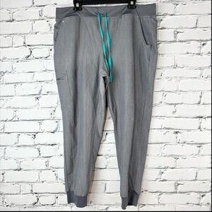 Figs Jogger Pants Technical Collection Scrub Pant XXL Gray Teal Nurse Hospital